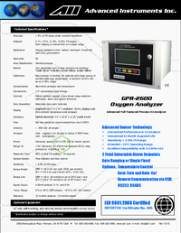 Thumbnail of document Manual - GPR-2600 Oxygen Analyzer